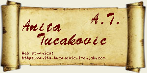 Anita Tucaković vizit kartica